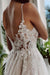 Elegant Tulle Floral Lace Aline Wedding Dresses Sleeveless - Wedding Dresses
