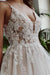 Elegant Tulle Floral Lace Aline Wedding Dresses Sleeveless - Wedding Dresses
