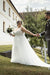 Elegant Tulle Lace Wedding Dresses Aline Appliques Plus Size Bridal Dress