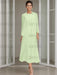 Tea-Length Mother of the Bride Sheath Dress with Beaded Jacket