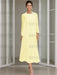 Tea-Length Mother of the Bride Sheath Dress with Beaded Jacket