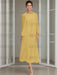 Tea-Length Mother of the Bride Sheath Dress with Beaded Jacket