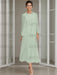 Tea-Length Mother of the Bride Sheath Dress with Beaded Jacket