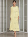Tea-Length Mother of the Bride Sheath Dress with Beaded Jacket