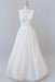 Elegant V-neck Appliques Tulle A-line Wedding Dress - Wedding Dresses