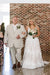 Elegant V neck Ivory Aline Wedding Dress Sleeveless Tulle Lace Bridal Dress