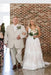 Elegant V neck Ivory Aline Wedding Dress Sleeveless Tulle Lace Bridal Dress