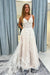 Elegant V Neck Lace Aline Wedding Dress with Appliques wedding dresses
