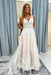 Elegant V Neck Lace Aline Wedding Dress with Appliques wedding dresses
