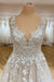 Elegant V-neck Lace Tulle Aline Wedding Dress Appliques Sleeveless