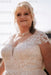 Elegant V-neck Tulle Aline Wedding Dress Plus Size Floral Lace Appliques
