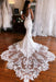 Mermaid Wedding Dress with Lace Appliques & Cathedral Train