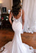 Mermaid Wedding Dress with Lace Appliques & Cathedral Train