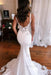 Mermaid Wedding Dress with Lace Appliques & Cathedral Train