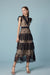 Elgant Bateau Neck Black Lace Maxi Dress Patchwork Sleeveless Evening Dress - Black / S - Dresses