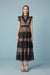 Elgant Bateau Neck Black Lace Maxi Dress Patchwork Sleeveless Evening Dress - Dresses