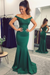 Emerald Elegant Off-the-Shoulder Mermaid Lace Beadings Long Evening Dress - Prom Dresses