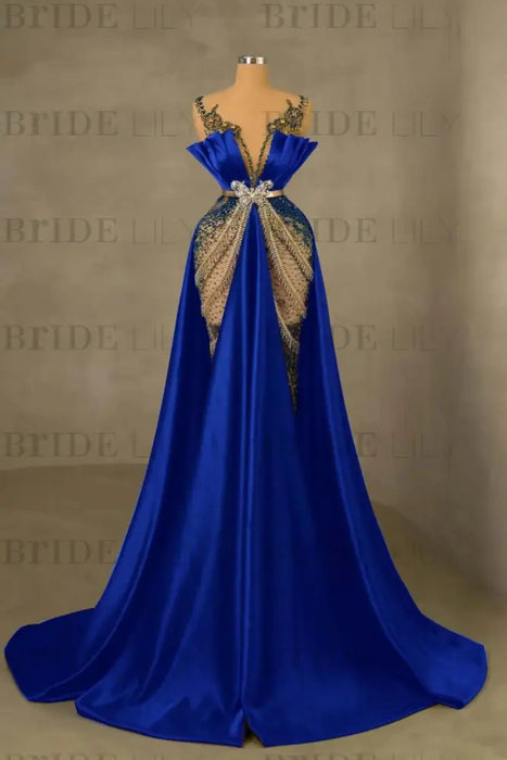 Emerald Green Mermaid Prom Dress Sleeveless Spaghetti Strap Long Evening Gown - Prom Dresses