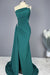 Emerald Green Sleeveless One Shoulder Appliques Long Prom Dress