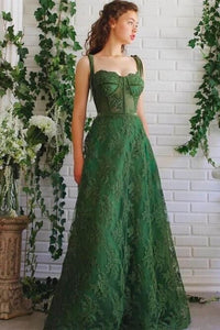 Emerald Charm A-Line Dress