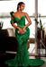 Emerald Stunning Sparkle Beadings Mermaid Evening Gown with Sequins - Evening Dresses