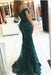 Excellent Precious Fabulous Dark Green Off-the-shoulder Mermaid Tulle Prom Dress with Beads Evening Gown - Prom Dresses