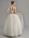 Sweetheart Ball Gown Wedding Dress with Colored Sash misshow