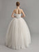 Sweetheart Ball Gown Wedding Dress with Colored Sash misshow