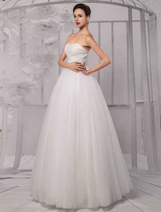 Tull Off-The-Shoulder Ball Gown Wedding With A Lace Wrap misshow