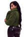 Faux Fur Coats For Women Grey Turndown Collar Long Sleeves Oversized Stretch Winter Coat