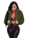 Faux Fur Coats For Women Grey Turndown Collar Long Sleeves Oversized Stretch Winter Coat
