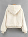 Faux Fur Coats For Women Long Sleeves Casual Stretch Hooded White Winter Coat