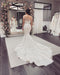 Floor-length Mermaid Wedding Dress with Elegant Off-the-Shoulder Backless Design and Appliques Lace