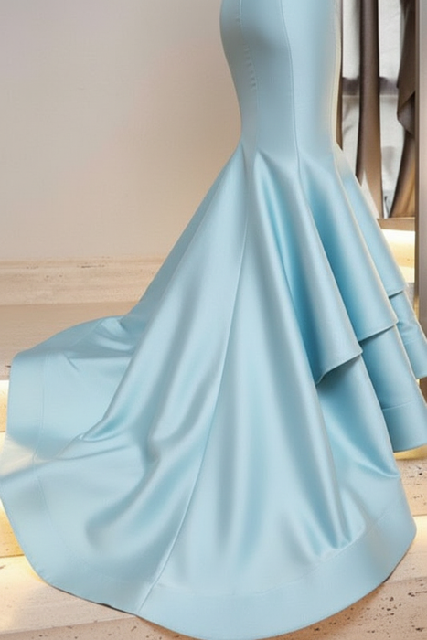 Floor Length Strapless Mermaid Evening Sexy Unique Long Prom Dress - Prom Dresses