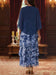Floral Tiered Chiffon Mother of the Bride Dress Ankle Length with 3/4 Sleeves