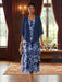 Floral Tiered Chiffon Mother of the Bride Dress Ankle Length with 3/4 Sleeves
