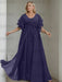 Regency plus size chiffon mother of the bride gown with flutter sleeves