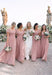 Bridelily Women's Flutter Sleeves Bridesmaid Dresses Square Neck Chiffon Maxi Dres