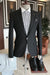 Bruce Formal Black Peaked Lapel Business Suits For Men