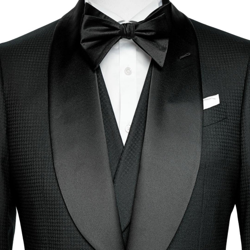 Men's Black One Button Shawl Lapel Three Piece Suit main image 0