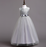 Formal Little Kids Dress for Wedding Jewel Neck Sleeveless Flower Girl Floor Length Dresses