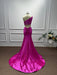 Fuchsia One Shoulder Sequins Sleeveless Mermaid Prom Dress - Prom Dresses