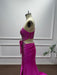 Fuchsia One Shoulder Sequins Sleeveless Mermaid Prom Dress - Prom Dresses
