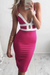 Fuchsia Sheath Spaghetti Straps V Neck Prom Sexy Short Formal Dress - Prom Dresses