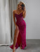 Strapless Sweetheart Sequins Bodycon Prom Dress with Beading
