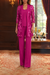 Fuchsia three-piece mother of the bride pantsuit