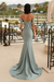 Glamorous Beaded Mermaid Off-Shoulder Prom Gown with Straps