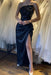 Glamorous Black Prom Dress with Sequins, Sleeveless, Strapless, and High Slit