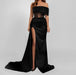 Glamorous Black Strapless Sequin Mermaid Prom Dress