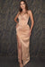 Glamorous Champagne Sweetheart Mermaid Long Prom Dress with Split